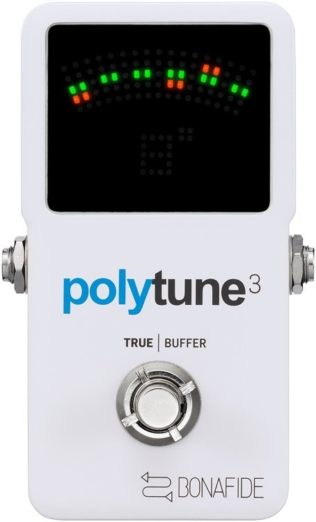 TC Electronic PolyTune 3 Polyphonic LED Guitar Tuner Pedal w/Buffer
