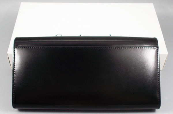 กระเป่าสตางค์ Guy Laroche ดำ-ฟ้า ล็อค 2 ชั้น ใหม่ แท้