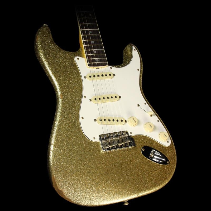 Fender Custom 1967 Stratocaster Reissue Relic Electric Guitar - Gold Sparkle