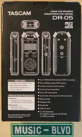 TASCAM DR-05 Solid State Recorder