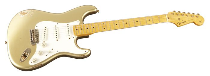 Fender Custom Shop 1957 Stratocaster Relic Gold Hardware Electric Guitar Master Built by Dale Wilson Gold