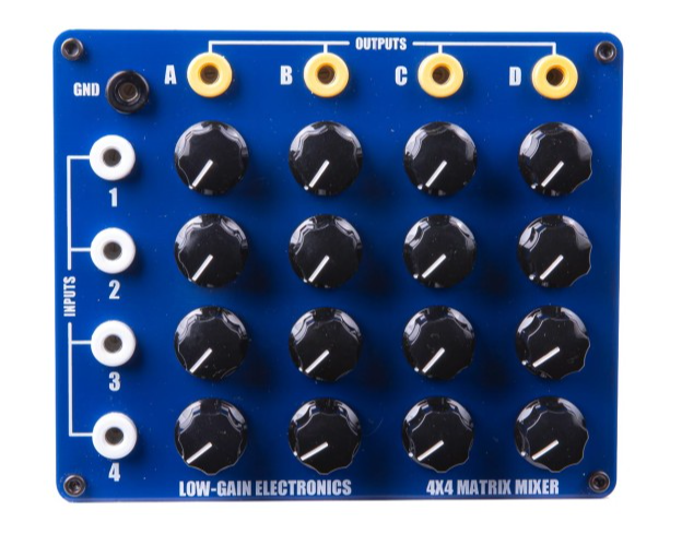 Low-Gain Electronics 4x4 Passive Matrix Mixer (Banana Jacks)