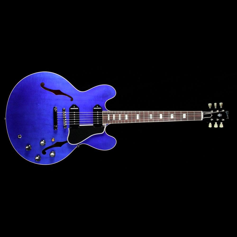 Gibson Memphis Made 2 Measure 63 ES-335 Block P-90 - Transparent Blue