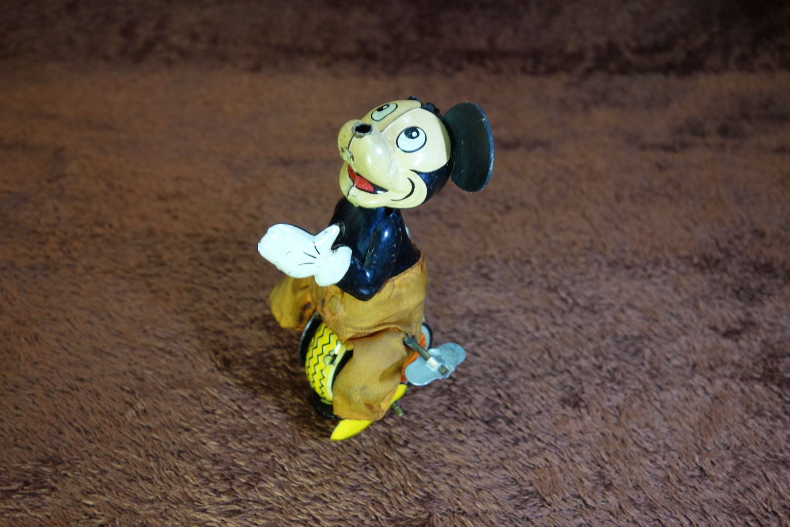 50s Linemar Mickey Mouse Unicyclist Tin Toy