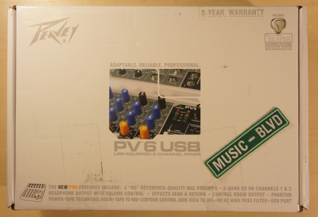 Peavey PV 6 USB Compact USB Mixer