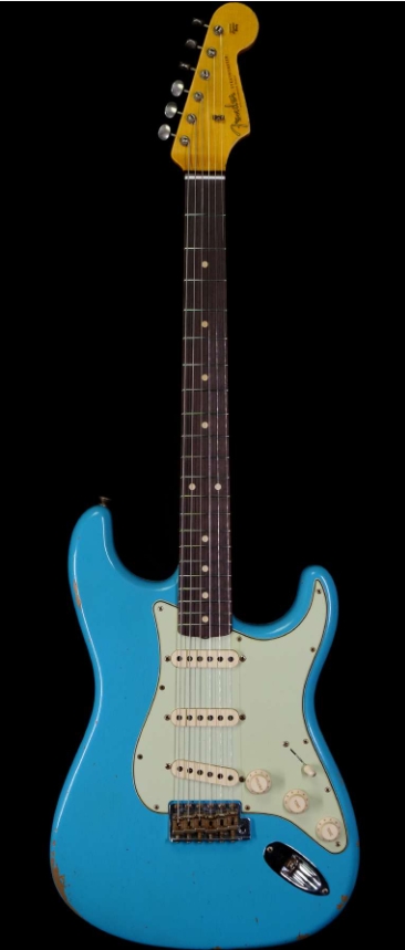 FENDER CUSTOM SHOP 1962 STRATOCASTER RELIC AAA ROSEWOOD BOARD WITH QUARTERSAWN MAPLE NECK TAOS TURQUOISE