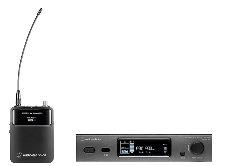 Audio-Technica 3000 Series (4th Gen) Network Enabled UHF Wireless with Bodypack Transmitter Band DE2