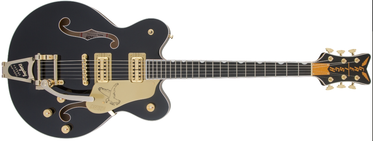 Gretsch Guitars G6636T Players Edition Falcon Center Block Bigsby Sem-Hollow Electric Guitar Black