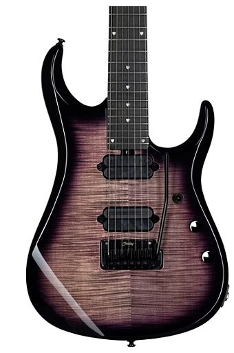 Sterling by Music Man JP157D John Petrucci Signature with DiMarzio Pickups 7-String Electric Guitar Eminence Purple Flame