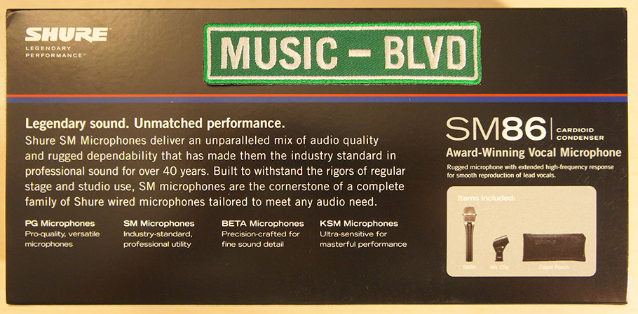 Shure SM86 Cardioid Condenser Vocal Mic