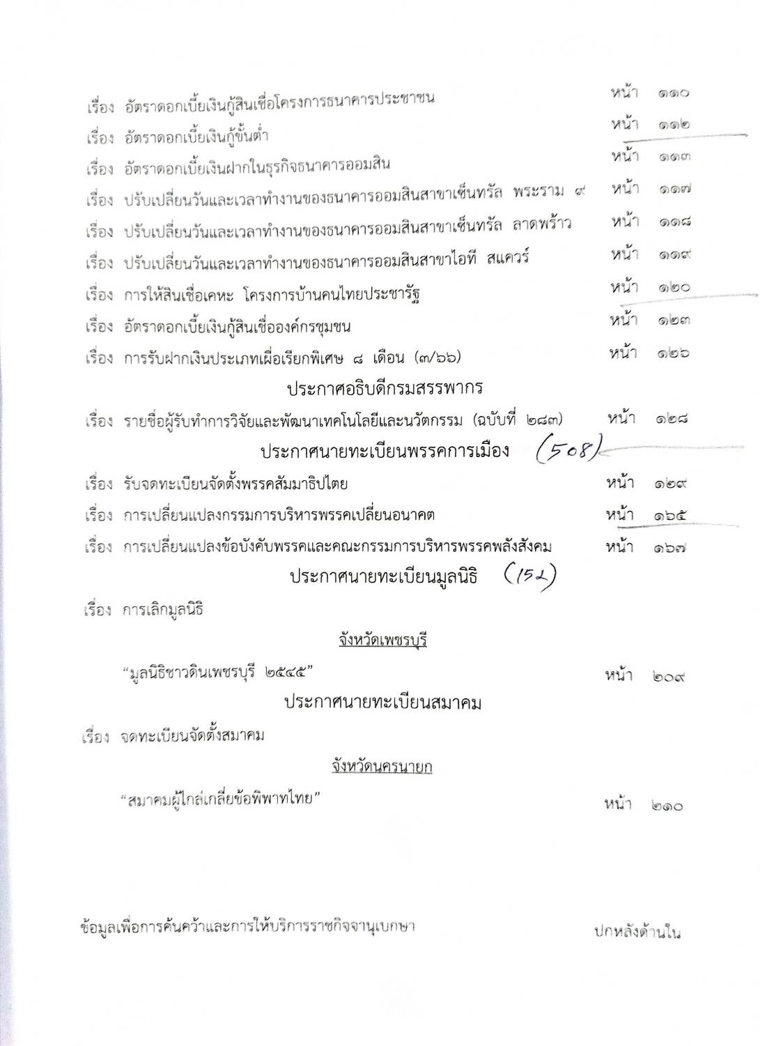 กฎหมายออกใหม่ 51/66 ประกาศกรมศาสนา รับรองวัดคาทอลิก ประกาศธนาคารออมสิน ฯ