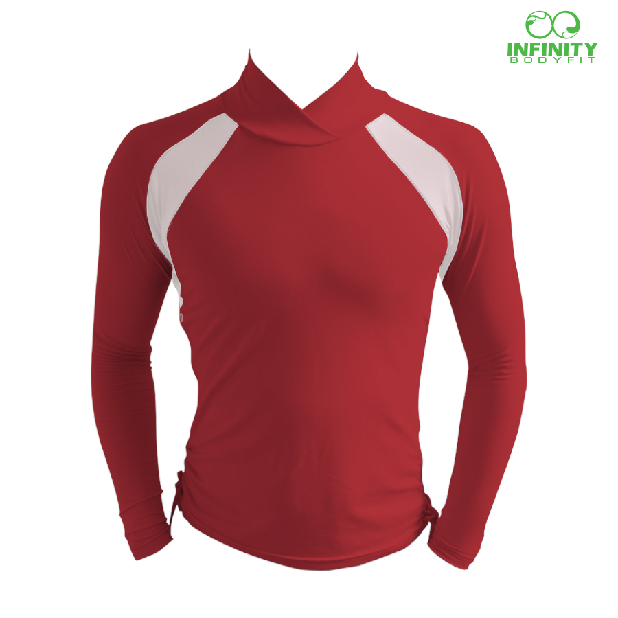 bike shirt สีเลือดหมู-เทา