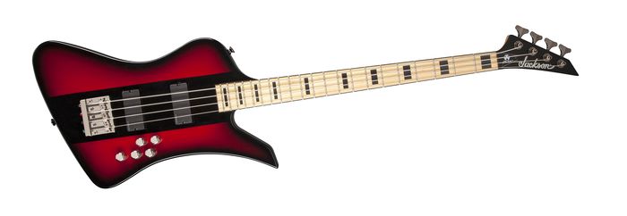 Jackson David Ellefson Signature Kelly Bird 4-String Electric Bass Maple Fingerboard Red Stripe