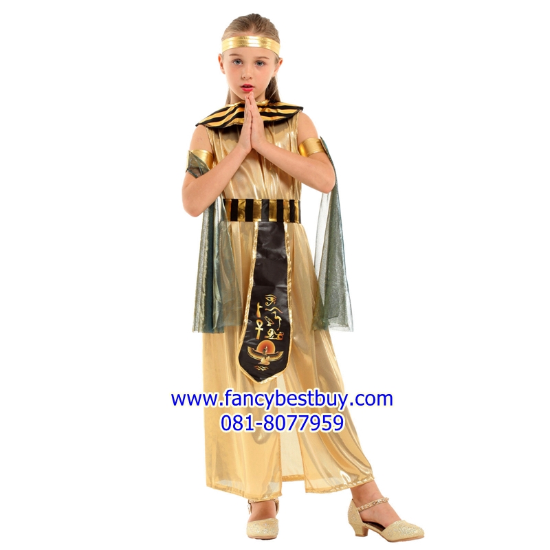 ชุดครีโอพัตรา ชุดประจำชาติอียิปต์ เจ้าหญิงอียิปต์ สีทอง ขนาด M, L, XL
