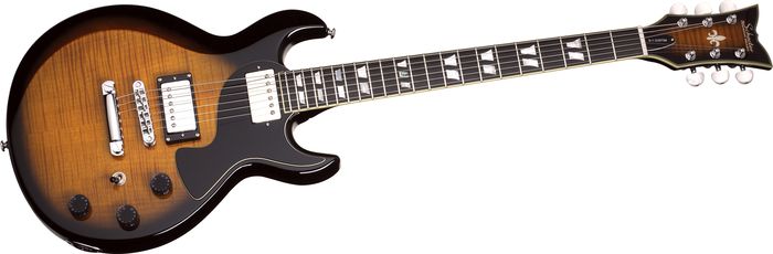 Schecter Guitar Research S-1 Custom Electric Guitar Dark Vintage Sunburst