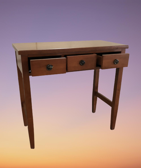 โต๊ะคอนโซลไม้ 3 ลิ้นชัก รุ่น Tango ขนาด W 80 x D 40 x H 76 (110) Cms. สีขาว และสีน้ำตาล