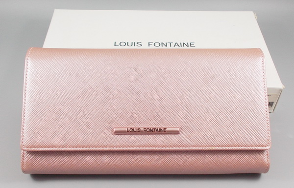 กระเป๋าสตางค์ LOUIS FONTAINE ชมพูเมทาลิก ใหม่ แท้