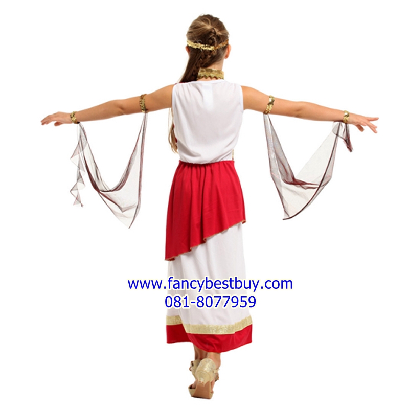 ชุดแฟนซีกรีก ชุดเจ้าหญิงกรีก Athens Princess สำหรับใช้เป็นชุดประจำชาติอาณาจักรกรีก ขนาด M, L, XL