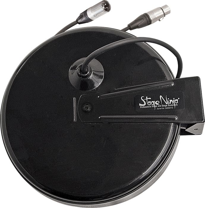Stage Ninja Stage Ninja Retractable XLR Cable (Powered Speaker Set-Up) Male Retractable End for Powered Speaker Set-Ups Black