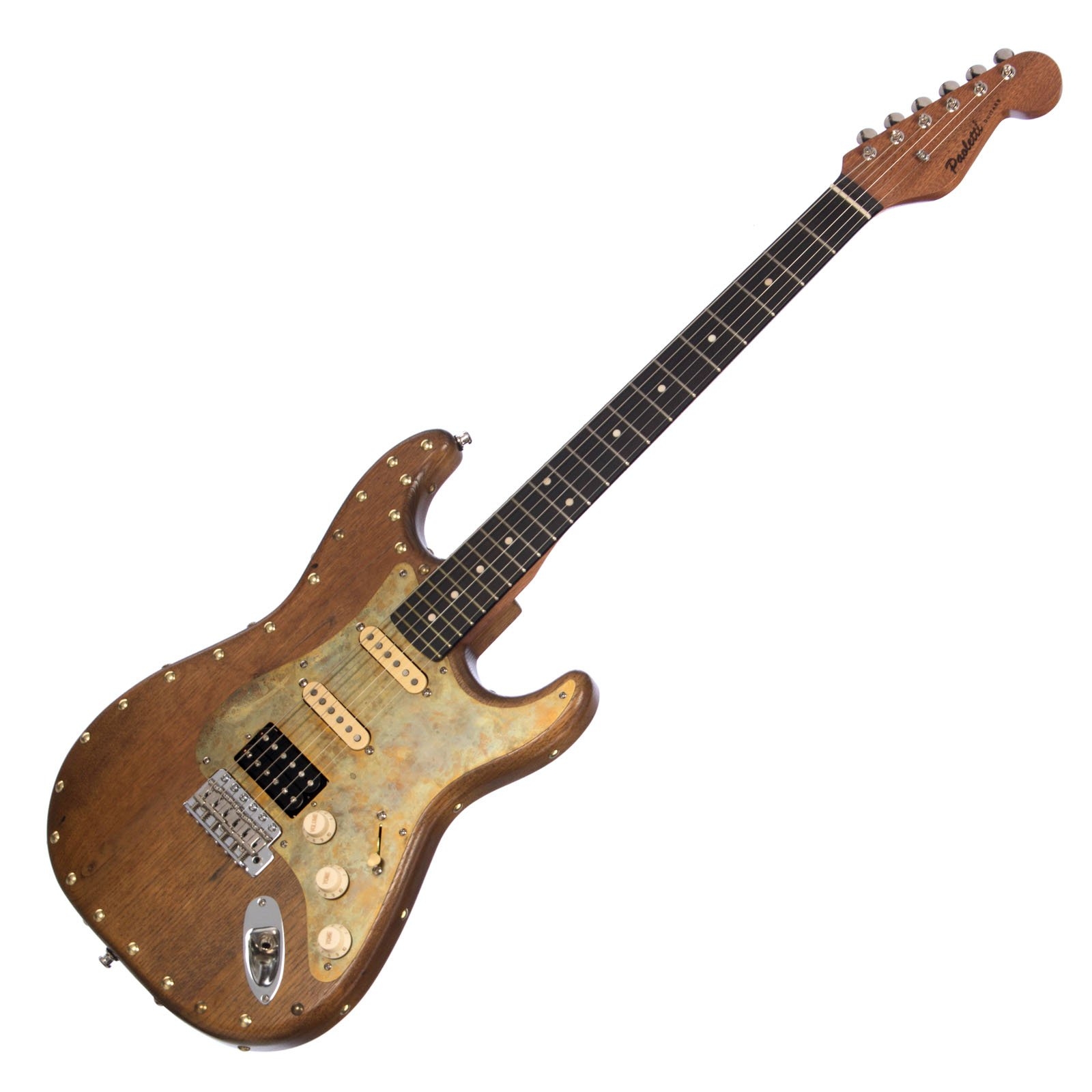 Paoletti Guitars Stratospheric Wine Richie Sambora Signature Model - Ancient Reclaimed Chestnut Body
