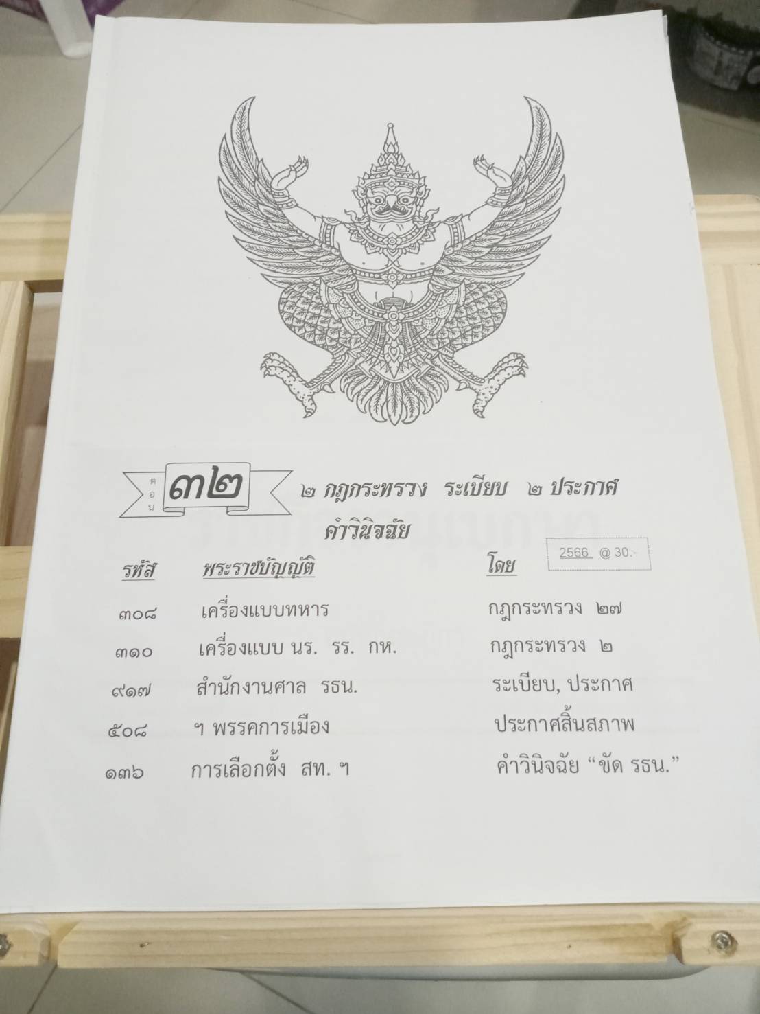 กฎหมายใหม่ปี 2566 ตอนที่ 32 กฎกระทรวง . ระเบียบ ประกาศ คำวินิจฉัย