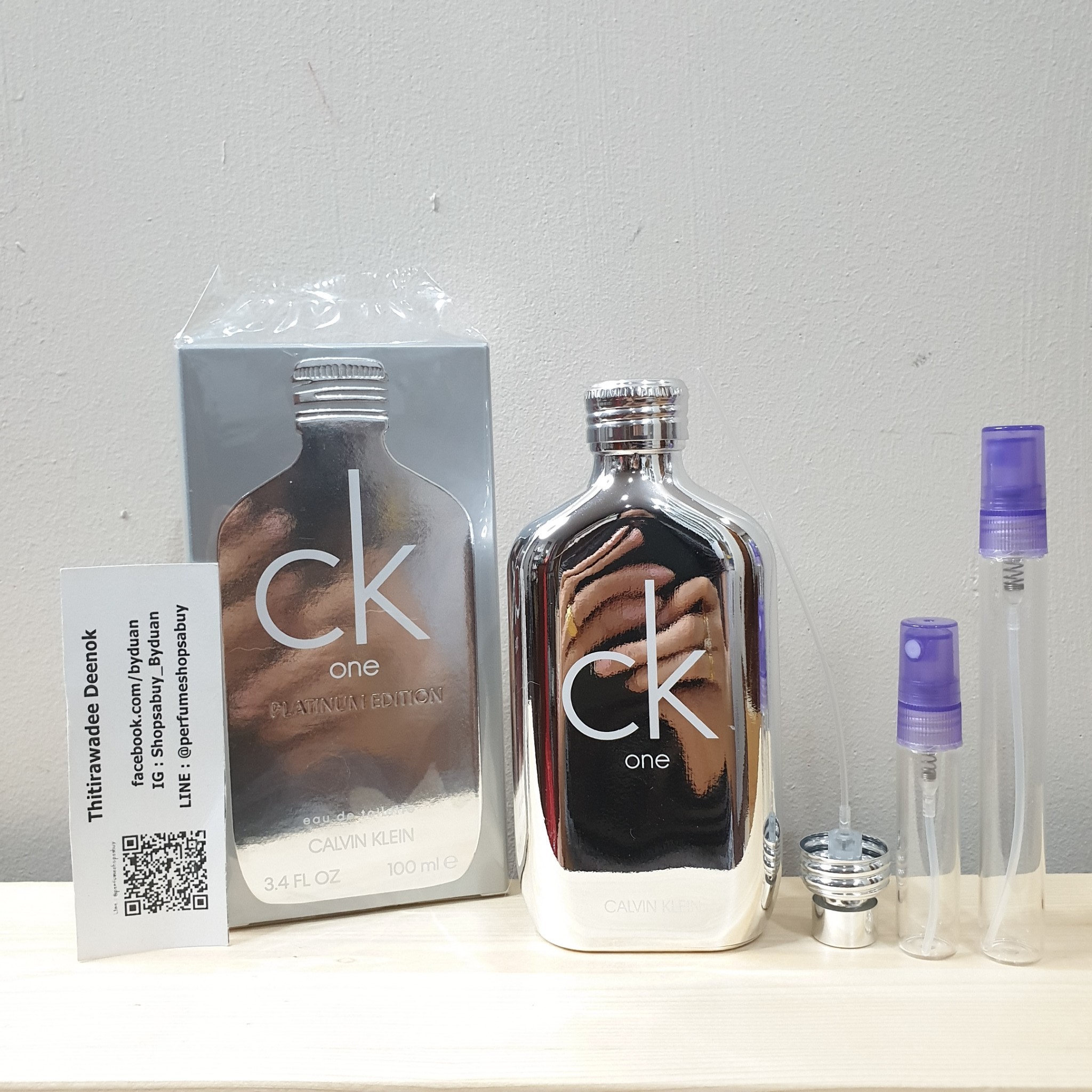 น้ำหอมของแท้แบ่งขาย Calvin Klein CK One Platinum Edition EDT 💕Travel Size แบบทดลอง