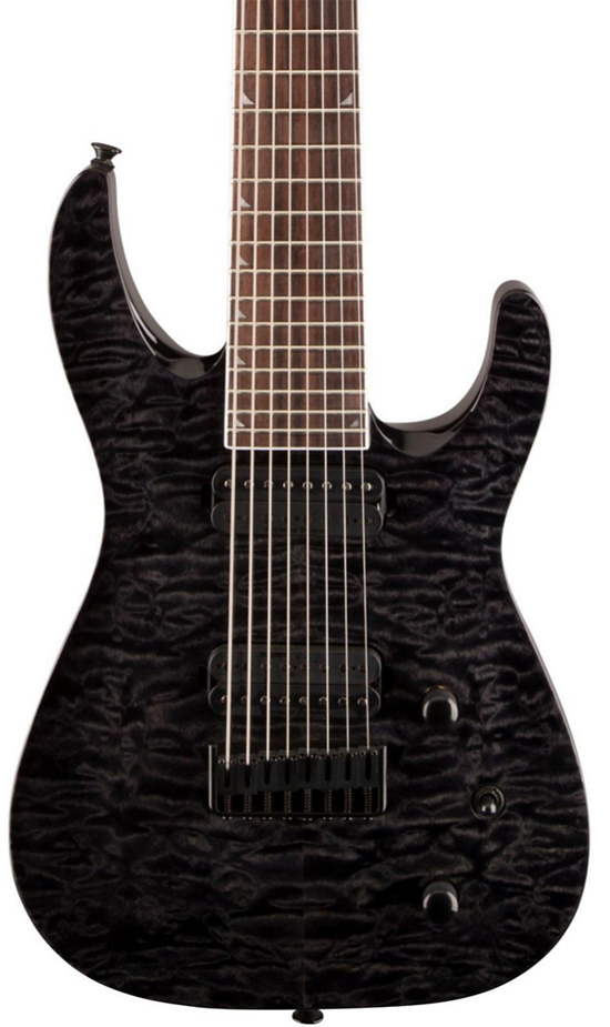 Jackson SLATHX 3-8 Quilted Maple Top 8-String Electric Guitar Transparent Black