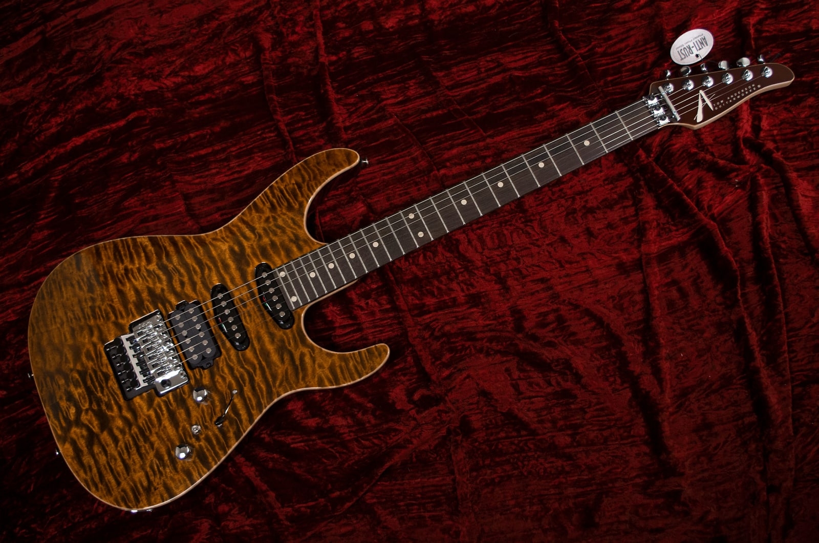 Tom Anderson Angel Tiger Eye Electric Guitar - Quilt Maple Top on Alder Body