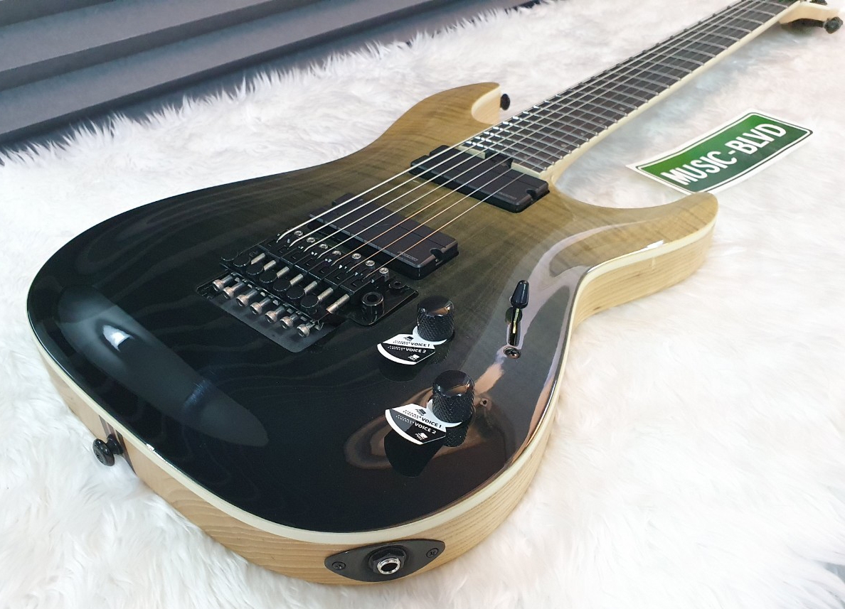 Schecter Guitar Research C-7 FR SLS Elite 7-String Electric Guitar Black Fade Burst