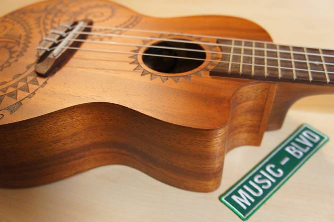 Luna Guitars Tattoo Concert Ukulele w/ Preamp