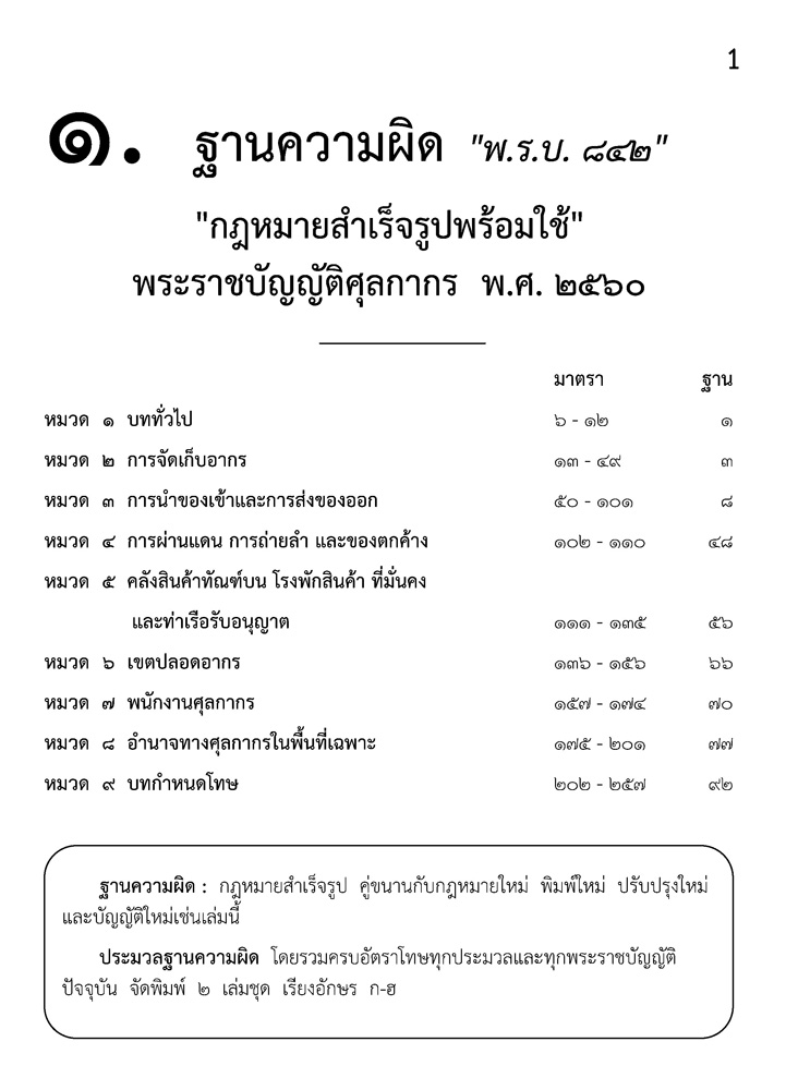 พระราชบัญญัติศุลกากร พ.ศ.2560 ฉบับใช้งาน