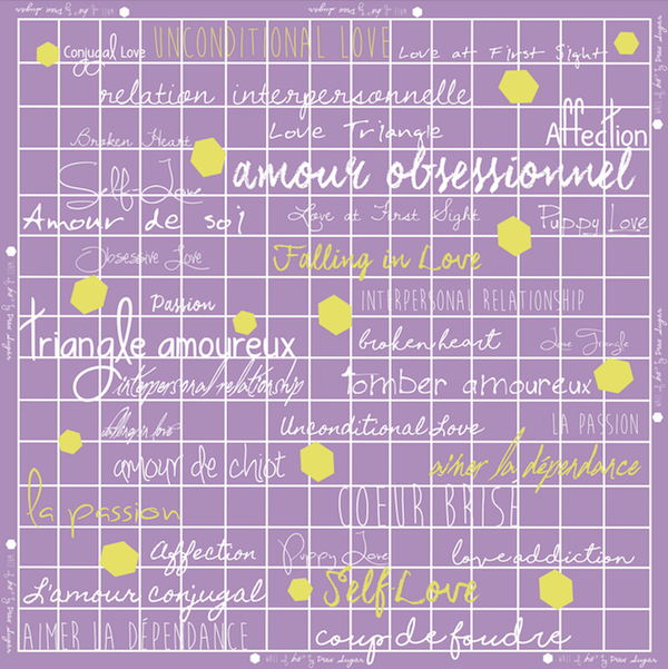 Wall of Love Scarf - ผ้าพันคอลายกราฟฟิควอลล์ออฟเลิฟ (มี 6 สี)
