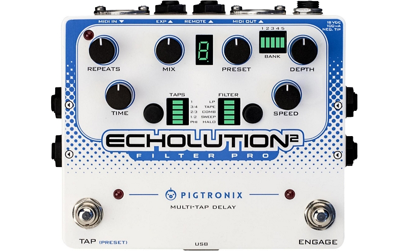 Pigtronix Echolution 2 Filter Pro Delay Guitar Pedal