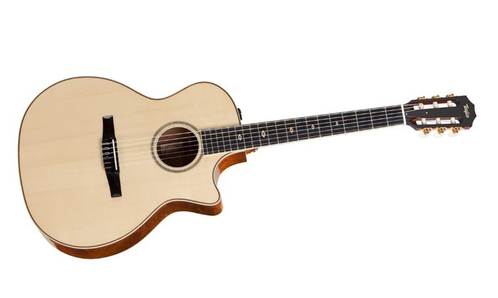 Taylor 2012 Fall Limited Grand Auditorium Quilt Sapele Nylon String Acoustic-Electric Guitar Natural