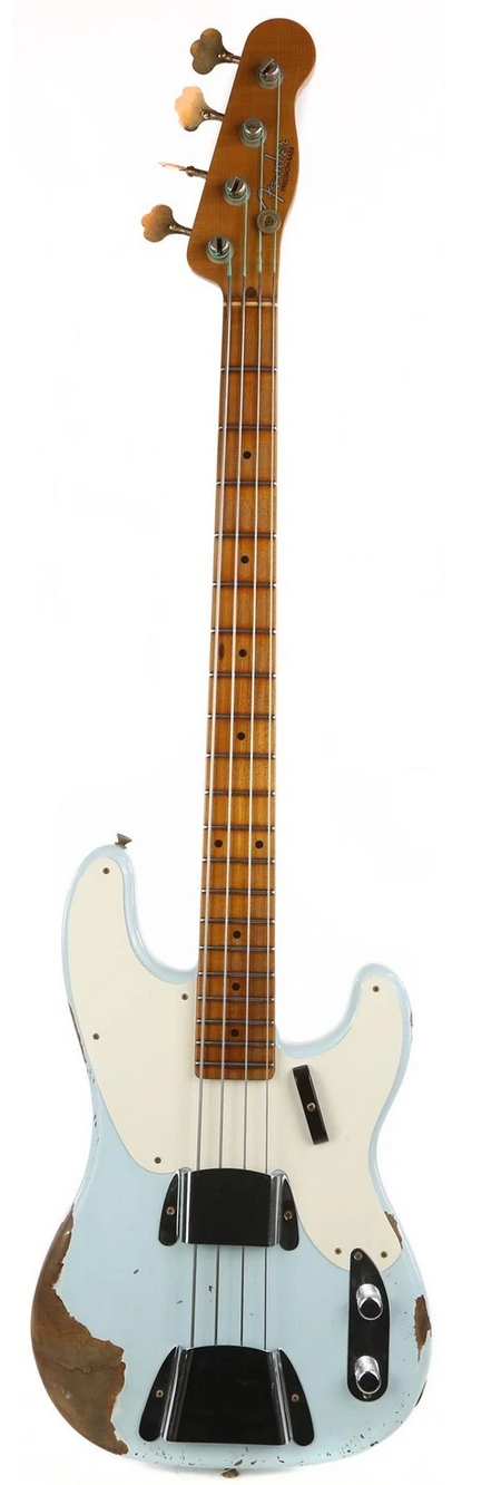 Fender Custom Shop 1955 Roasted Precision Bass Heavy Relic Electric Bass Sonic Blue