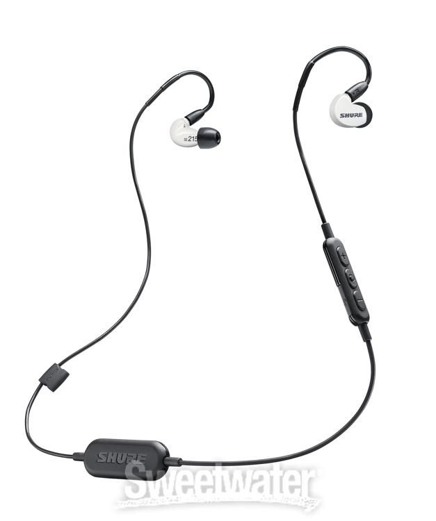 Shure SE215 Wireless Sound Isolating Earphones w/ Bluetooth Adapter - Special Edition White