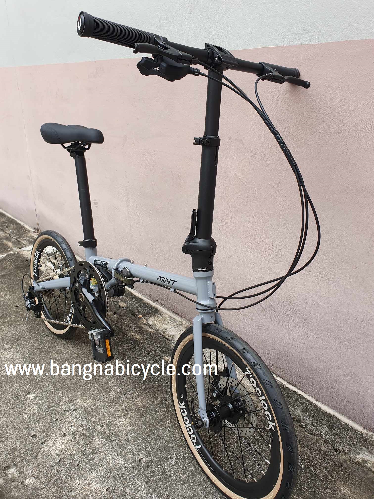 รถพับ Mint T9 16-349 เฟรมโครโม ล้อดิสเบรค ขอบสูง โม่ดัง