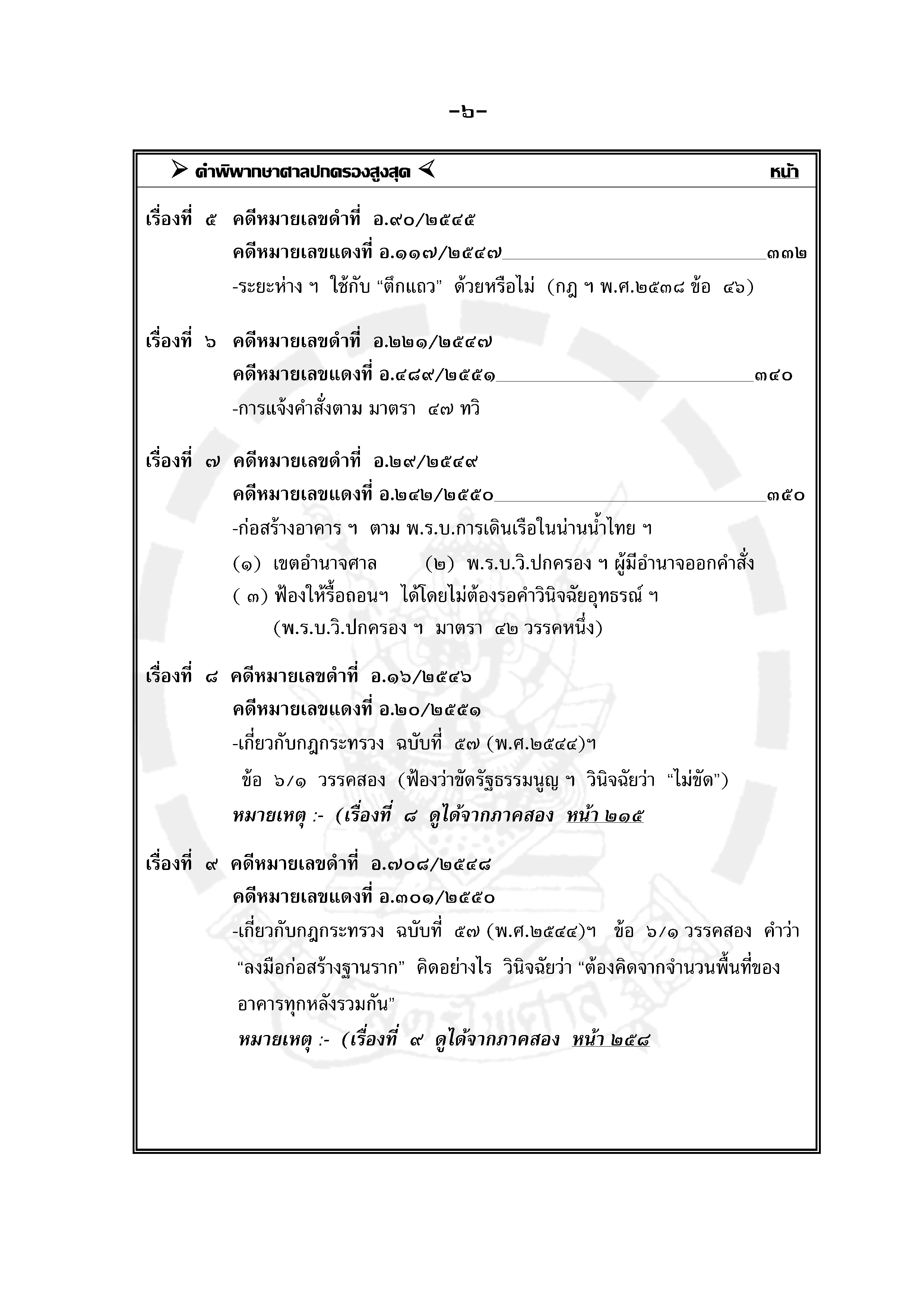 คำอธิบายกฎหมายควบคุมอาคาร วิเคราะห์คำพิพากษา กรณีตัวอย่าง