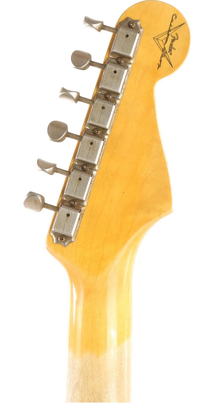 Fender Custom Shop 1962 Stratocaster Heavy Relic Fiesta Red over 3-Tone Sunburst Reverse Headstock
