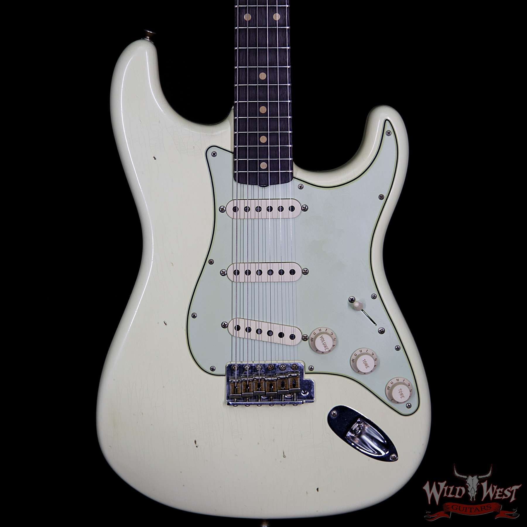 Fender Custom Shop 1963 Stratocaster Journeyman Relic with Dirty Neck Rosewood Board - Vintage White
