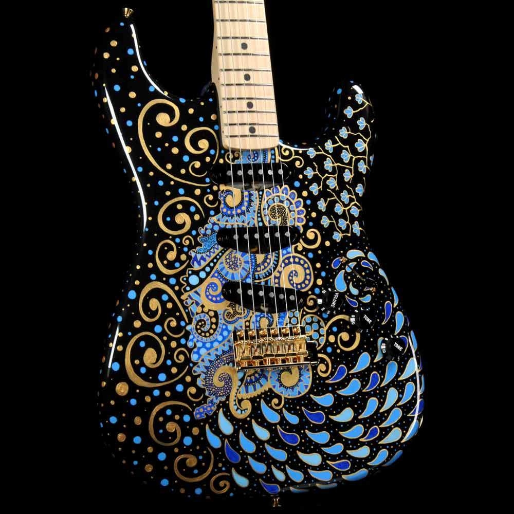 Fender Custom Shop Delta Blue Stratocaster Masterbuilt Greg Fessler with Sarah Gallenberger Artwork