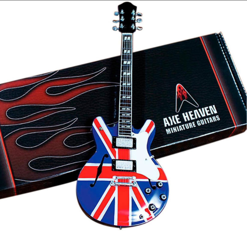 Hal Leonard Noel Gallagher Union Jack Supernova Miniature Guitar Replica Collectible