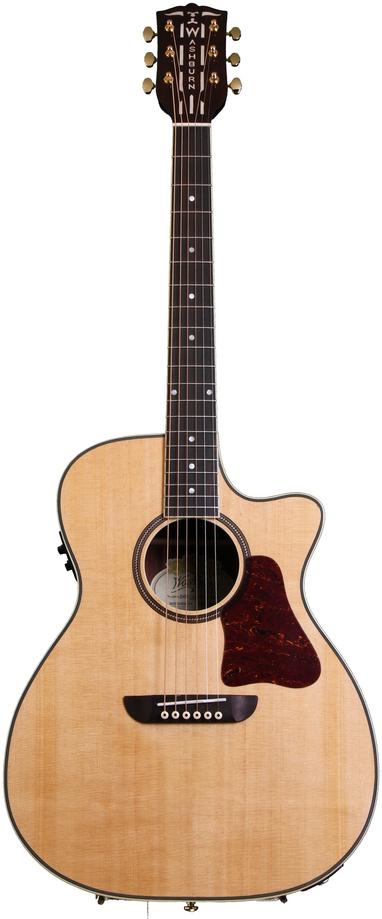 Washburn WSD5240SCEK Warren Haynes Grand Auditorium Acoustic-Electric with Cutaway - Natural