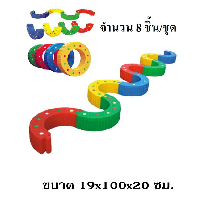 โดนัททรงตัวมหัศจรรย์ (ใหญ่) ,ตัวต่อ, ทางเดิน, ฝึกการทรงตัว, การเคลื่อนไหว เครื่องเล่นสุนัข, ของเล่นหมา,ฝึกสุนัข,dog playground ,สินค้าพร้อมส่ง ขนาด 19x100x20 ซม./ชิ้น