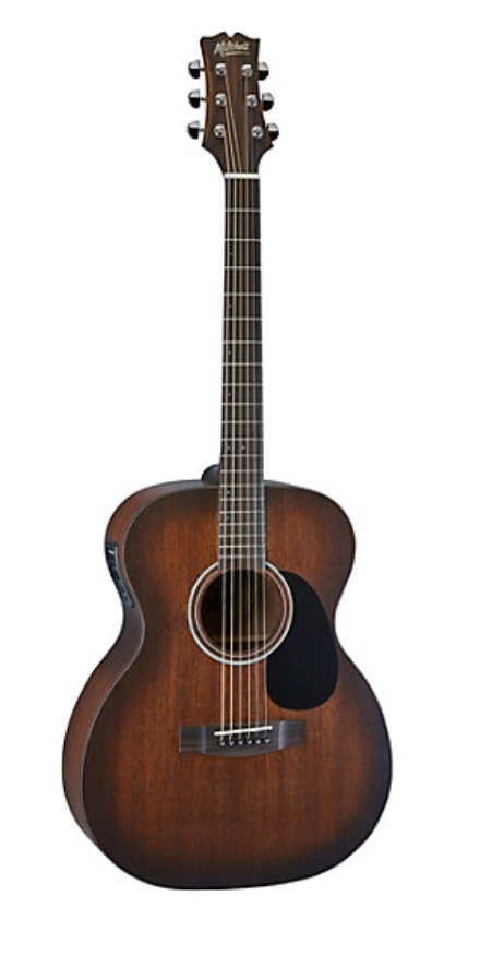 Mitchell T333E-BST Solid Mahogany Auditorium Acoustic-Electric Guitar Edge Burst