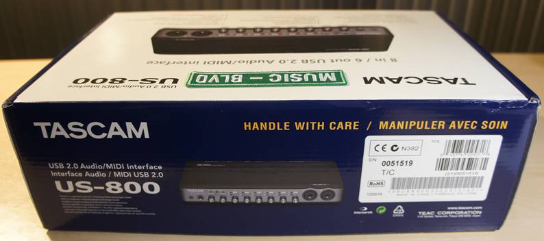 TASCAM US-800 USB Audio/MIDI Interface