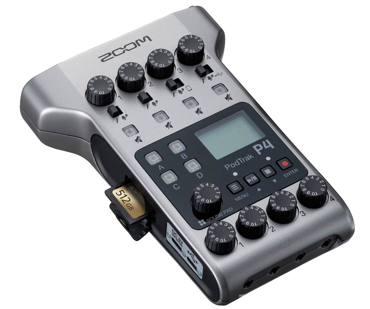 Zoom PodTrak P4 Portable Multitrack Podcast Recorder
