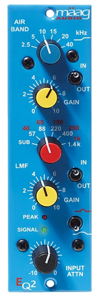 Maag Audio EQ2 2 Band Equalizer w/AIR BAND and Input ATTN - 1 Channel (500 Series)