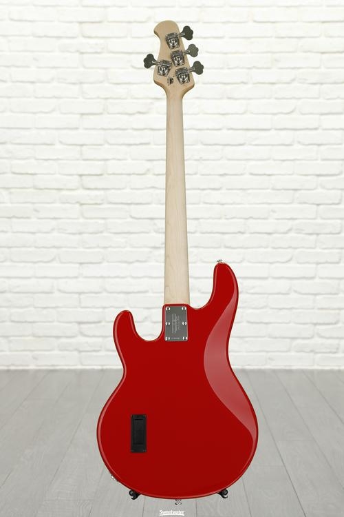 Ernie Ball Music Man StingRay 4H SLO Special - Chili Red with Black Pickguard, Maple Fingerboard