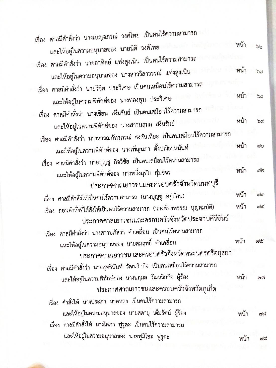 กฎหมายใหม่ 97/64 ประกาศกระทรวงการคลัง ฐานะการเงินฯ ประกาศการขนส่งทางบก ฉ.2161 - 2166 ประกาศศาลเยาวชนและครอบครัวจังหวัด ฯลฯ